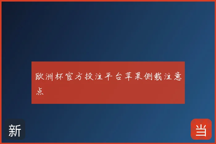 欧洲杯官方投注平台苹果侧载注意点
