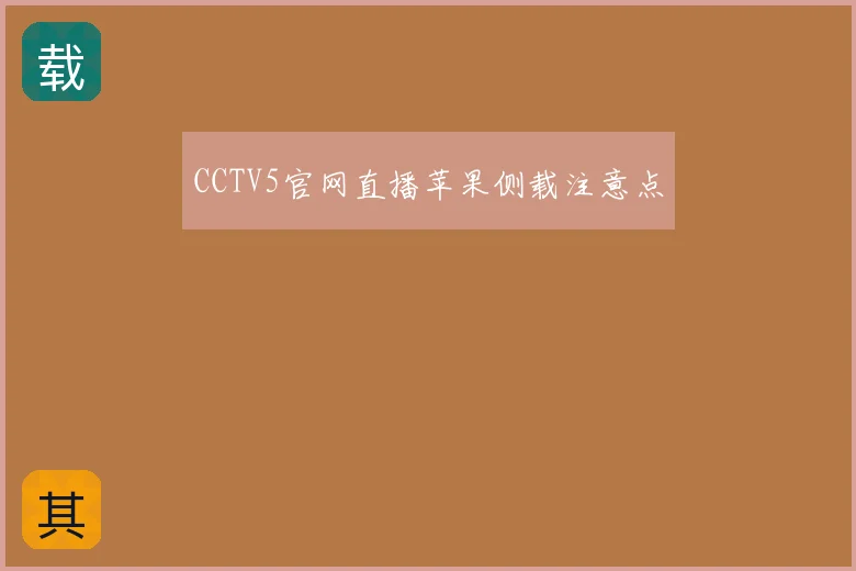 CCTV5官网直播苹果侧载注意点